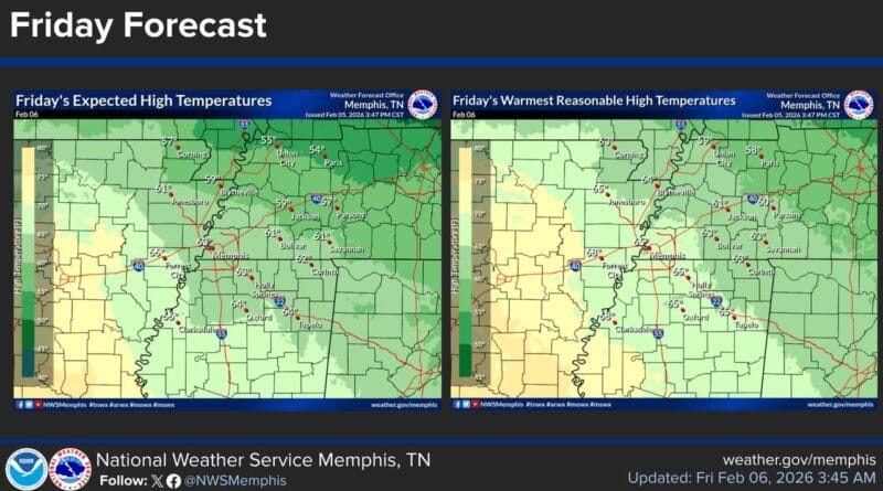 Temperatures will warm well into the 50s and 60s by this afternoon