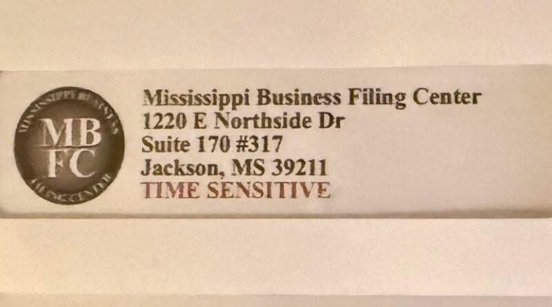 Mississippi Business Officials Offer Free Annual Report Filing They’re at it again!