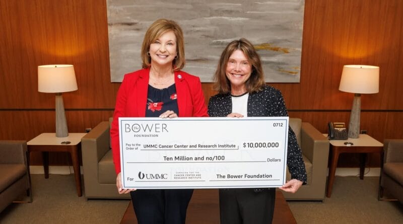 Bower Foundation donates $10 million to support Mississippi cancer center A historic gift is helping move Mississippi’s fight against cancer forward
