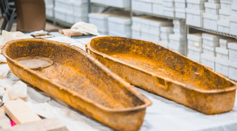 Rare 1800s cast iron casket unearthed at University of Mississippi Medical Center Photos from University of Mississippi Medical Center's post