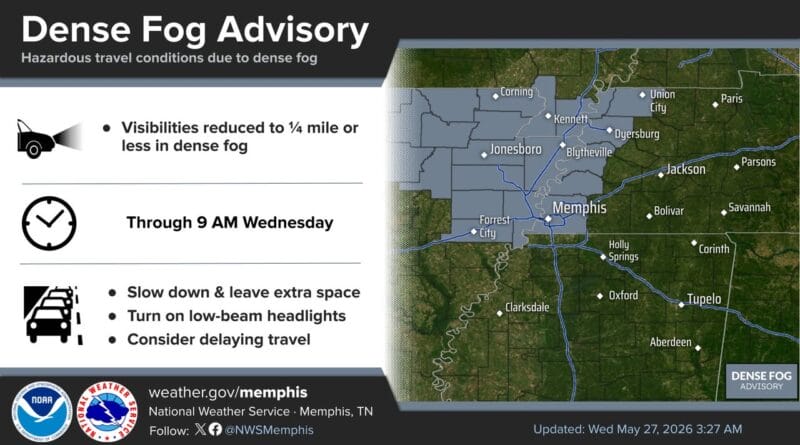Dense fog prompts travel advisory in Memphis area Photos from US National Weather Service Memphis Tennessee's post