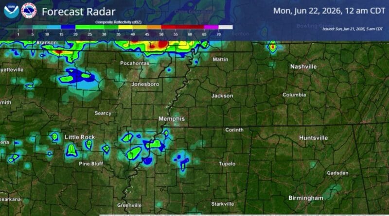 Storms expected to sweep through region overnight into Monday Here's a look at how the first round of storms may play out overnight tonight into Monday morning, w