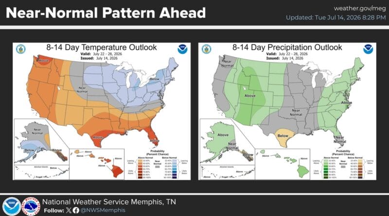 July Expected to End Normally With Showers and Low 90s All signs are pointing to a normal end to July with periodic downpours and highs in the low 90s