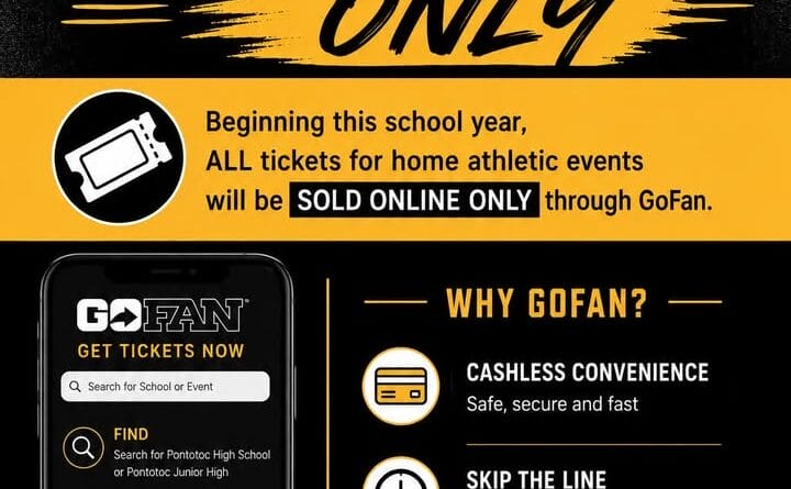 All tickets for home athletic events will be sold online starting this school year Beginning this school year,