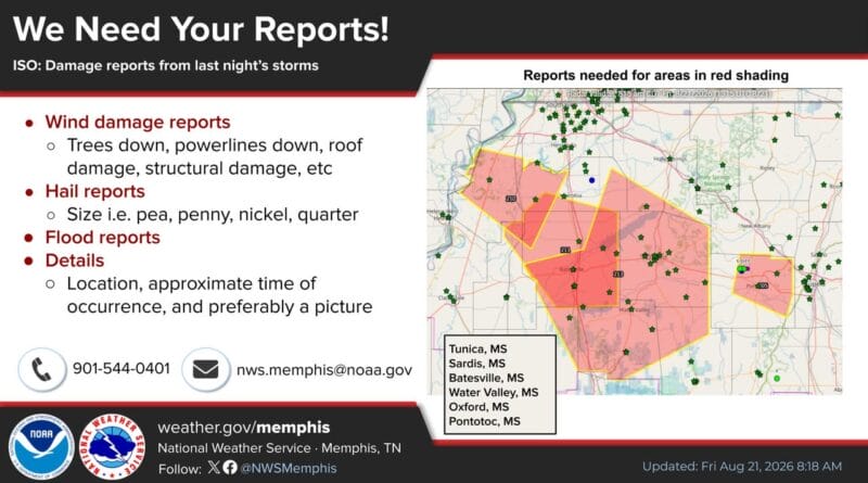 Residents report downed trees after overnight storms in Mississippi Did you wake up to a downed tree in your yard?