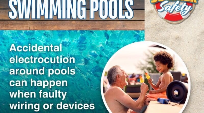 Pool Safety Reminder: Avoid Electrical Hazards Near Water ⚠️ Important Safety Reminder