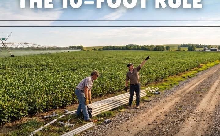 Farm safety alert: Maintain 10-foot distance from power lines with equipment 🚜 Keep it simple on the farm: stay at least 10 feet away from power lines with all equipment