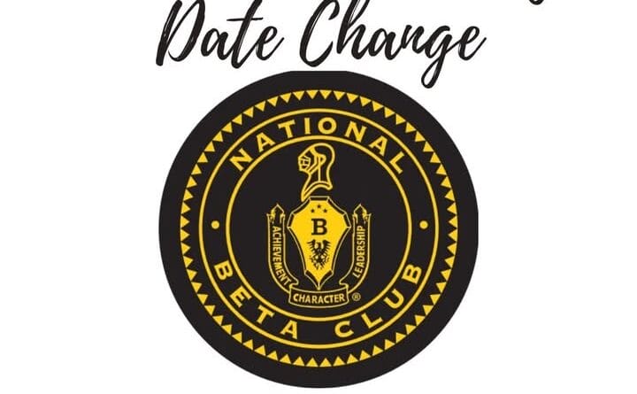 Beta Club induction ceremony rescheduled to October 20 due to football schedule changes Due to football game schedule changes, the National Beta Club Induction Ceremony has been moved from